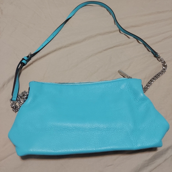 MICHAEL KORS LIKE NEW TURQUOISE LEATHER BAG - Picture 5 of 6
